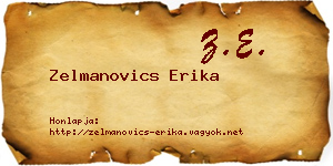 Zelmanovics Erika névjegykártya